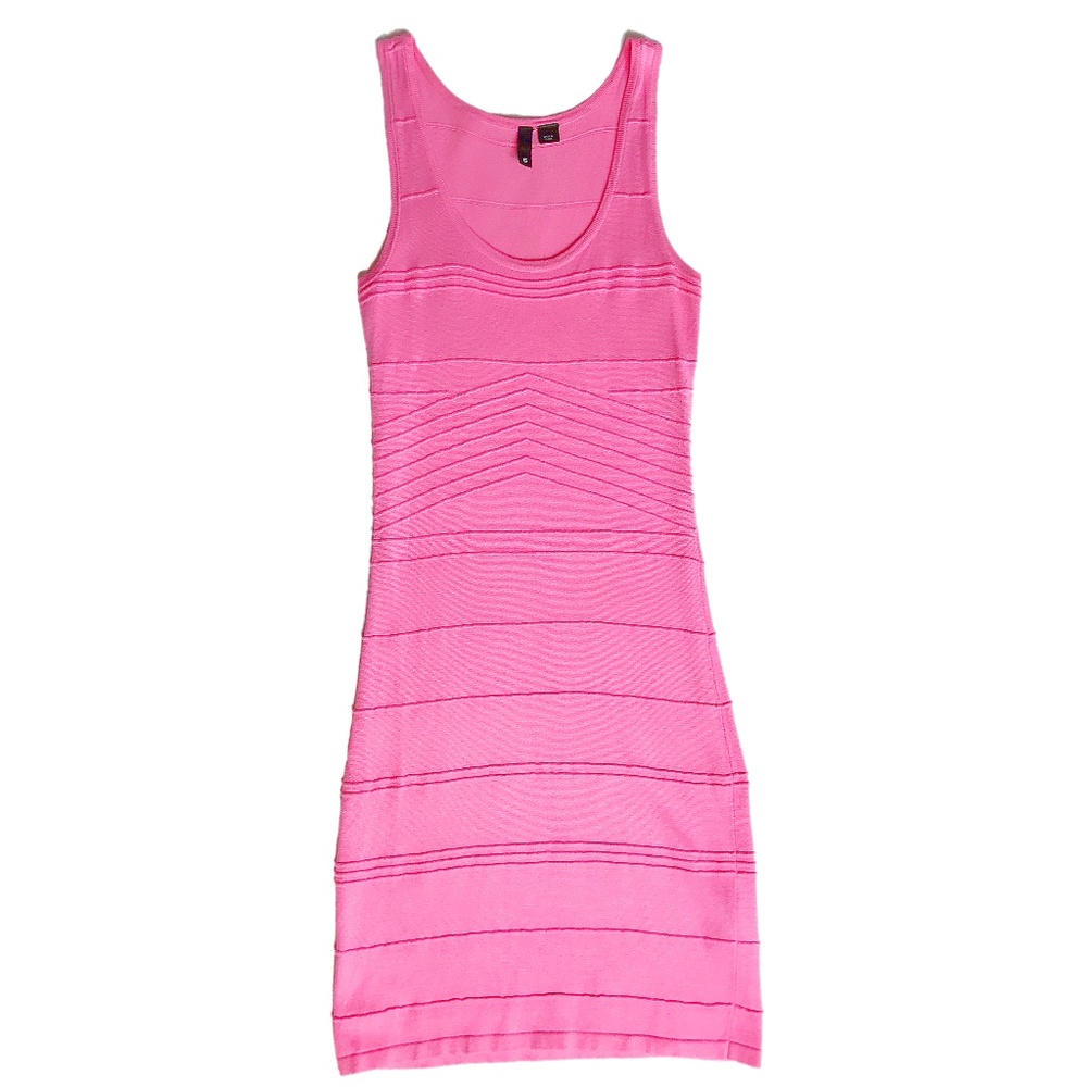 Neon Pink Bodycon Dress - H&M size 6